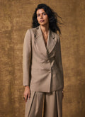 Neutral Shine Tailored Blazer