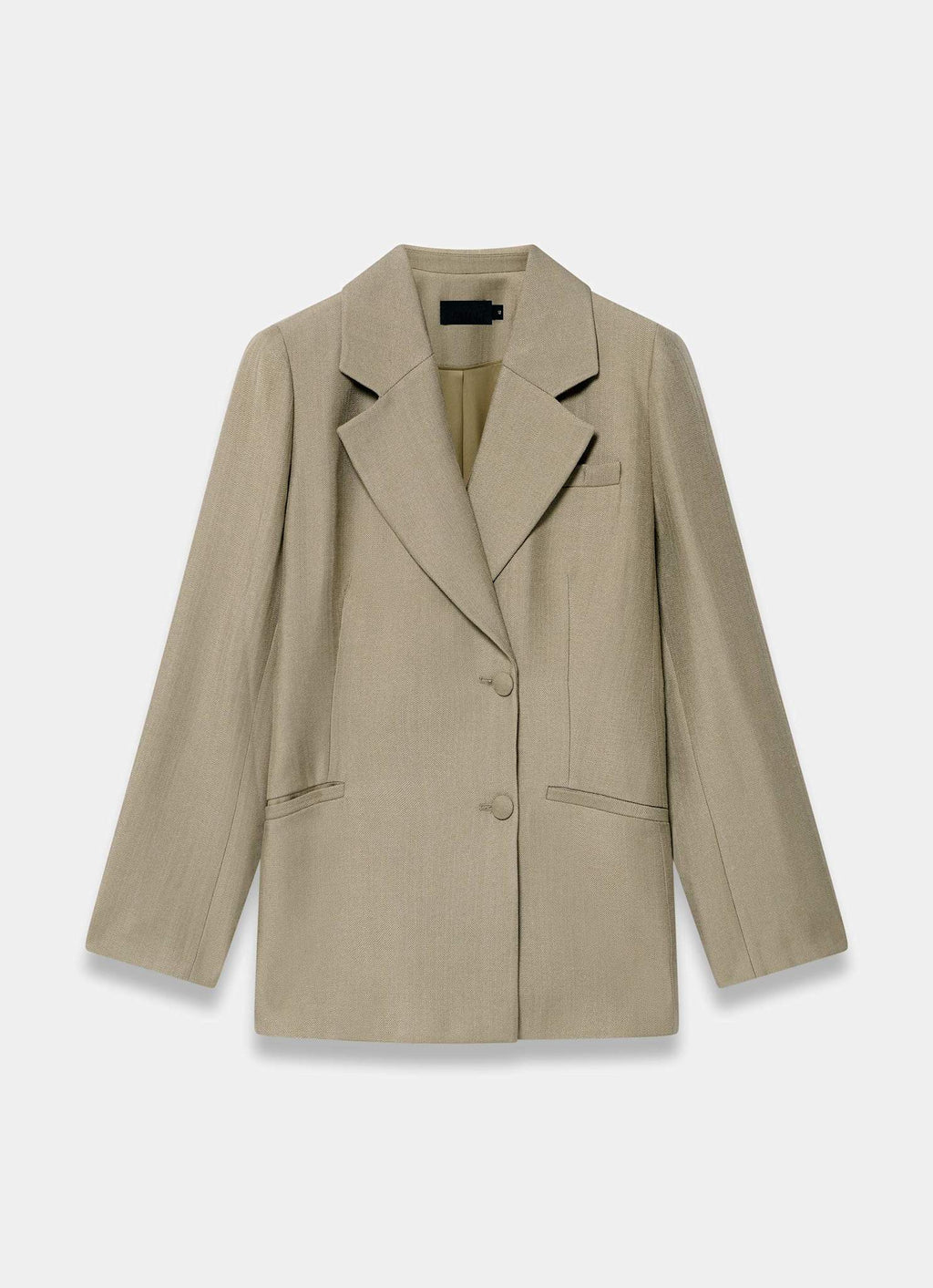 Neutral Shine Tailored Blazer