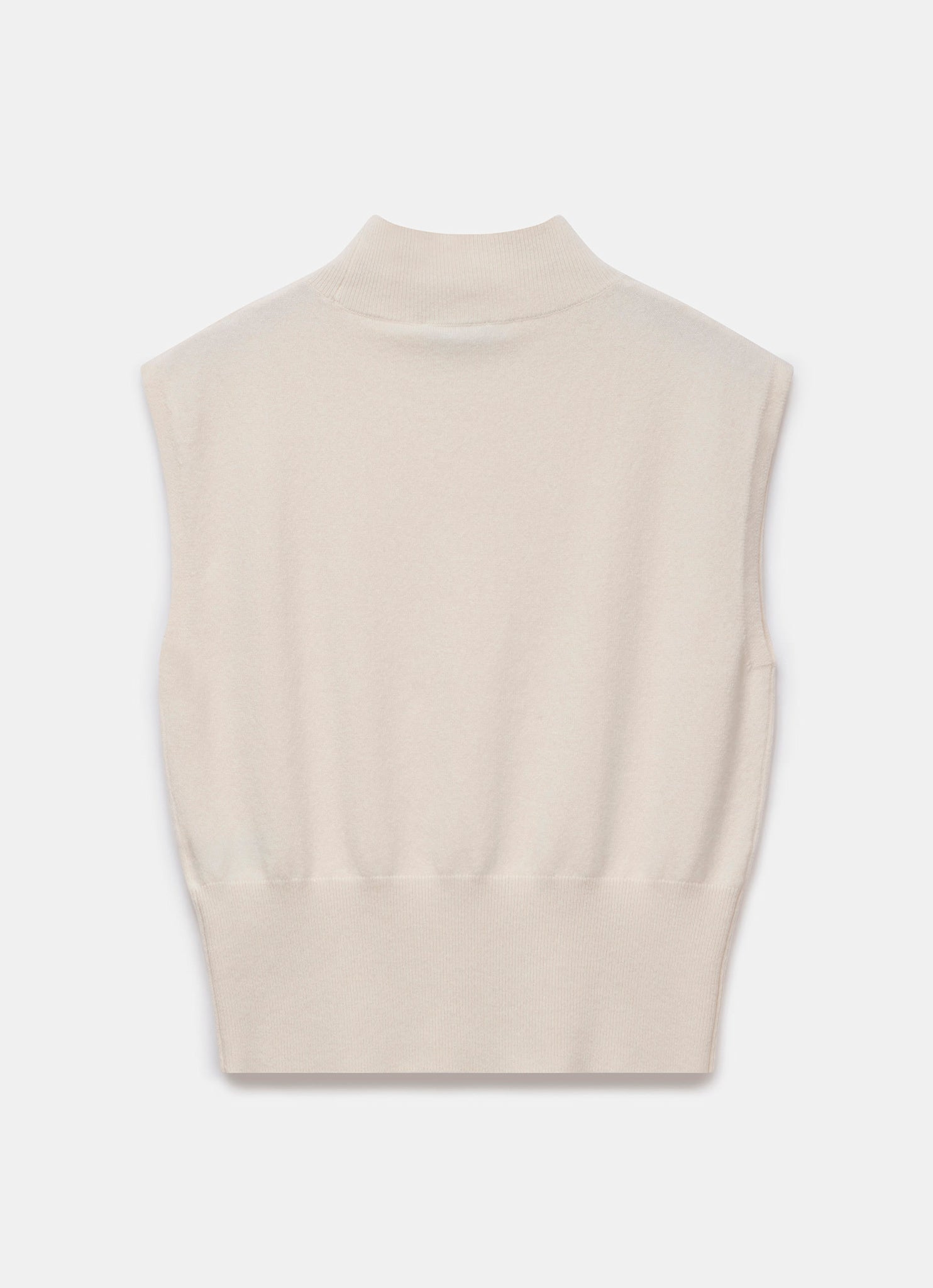 Cream Wool Blend Knit Top