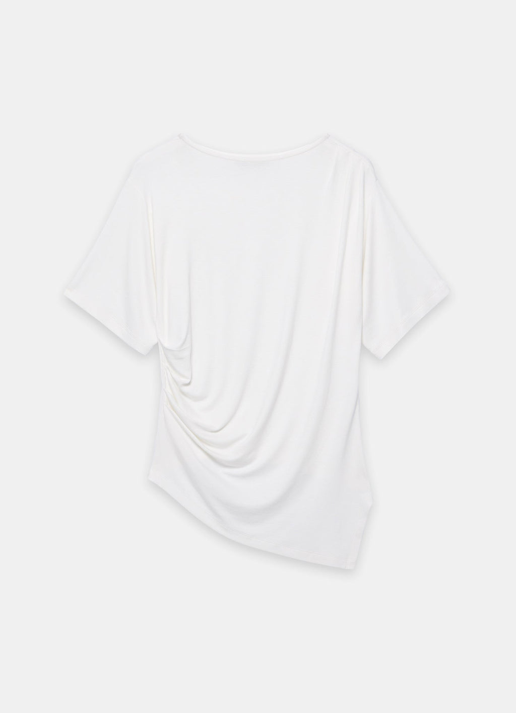 White Draped Asymmetric Top