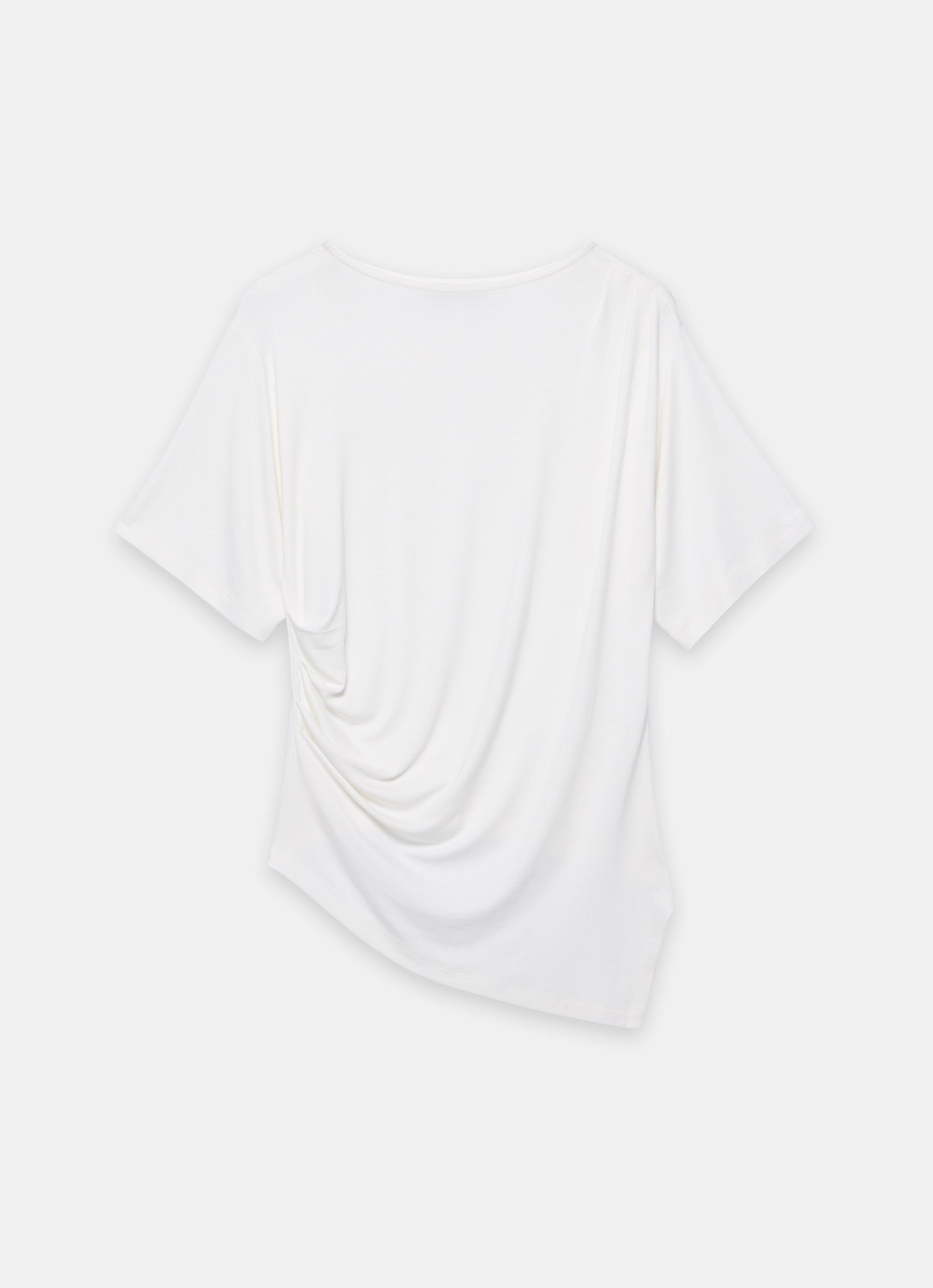 White Draped Asymmetric Top