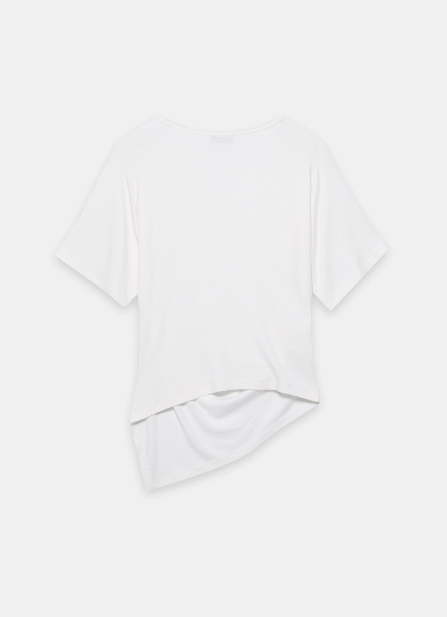 White Draped Asymmetric Top