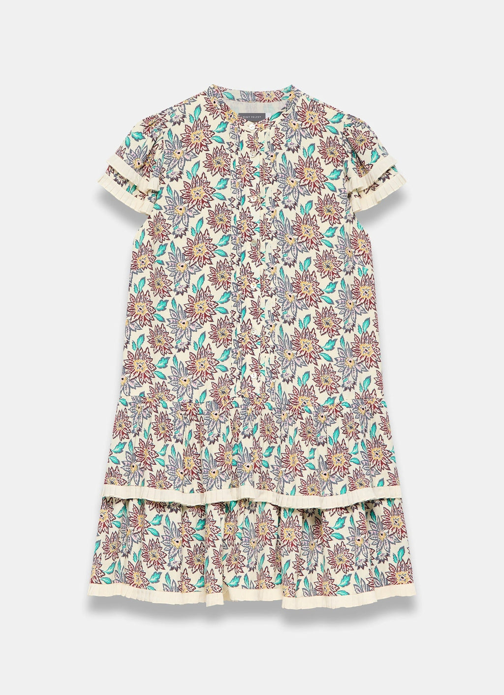 Cream Floral Print Mini Dress