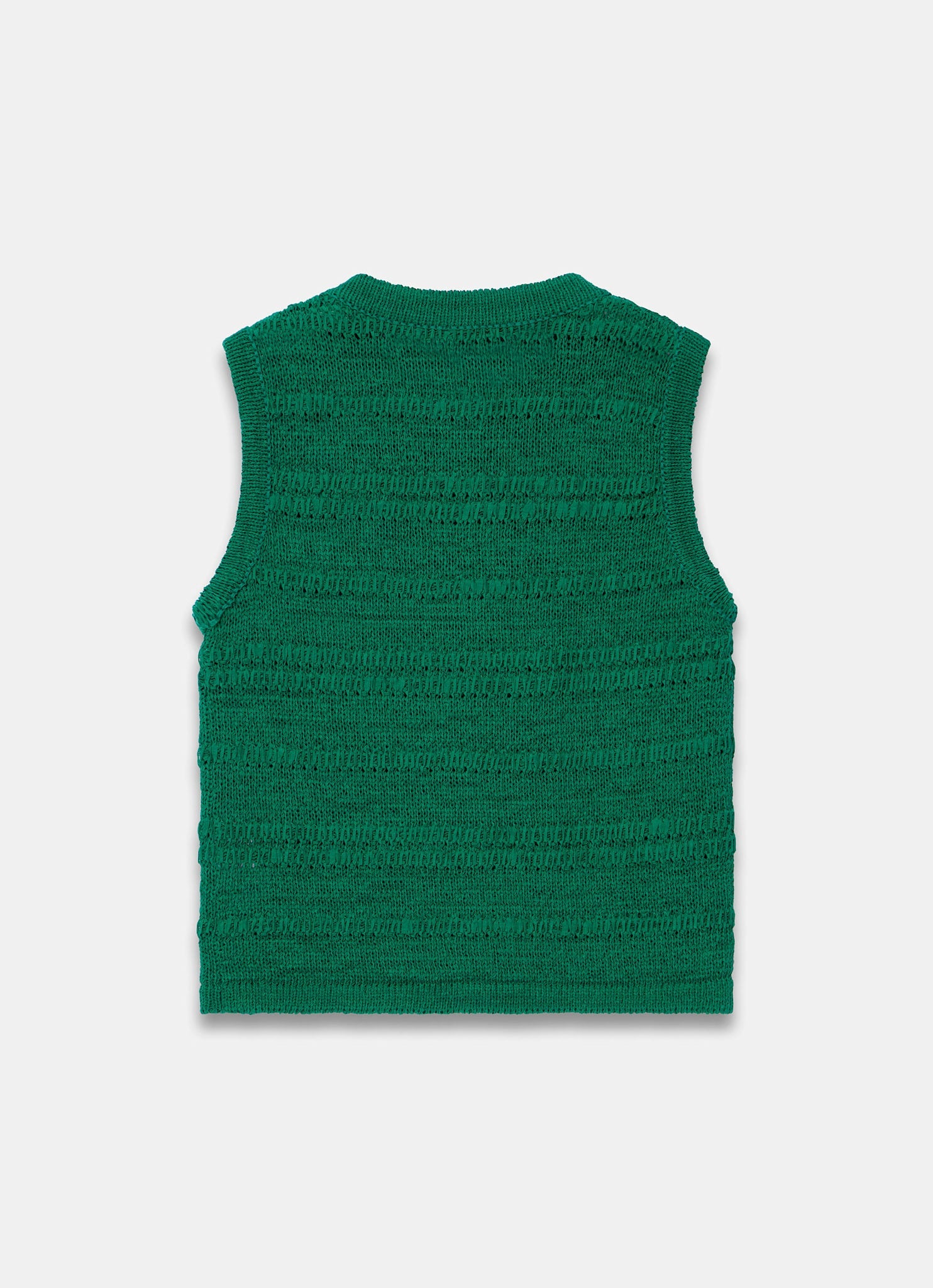 Green Cotton Blend Button Detail Knit Top