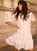 White Ramie Mini Dress