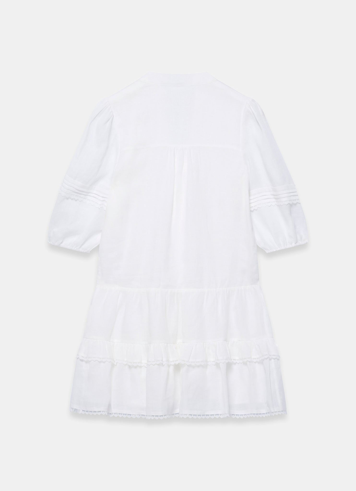 White Ramie Mini Dress