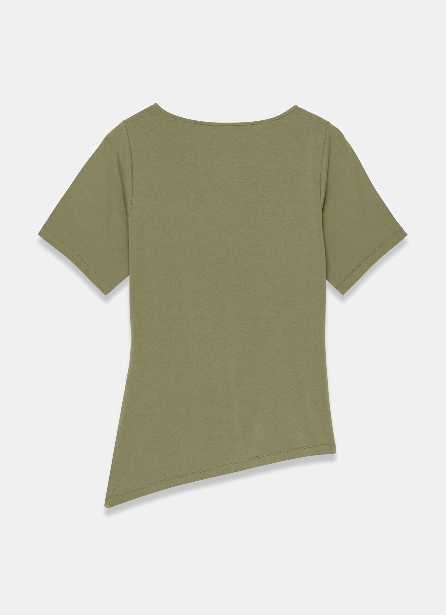 Khaki Gathered Detail Top