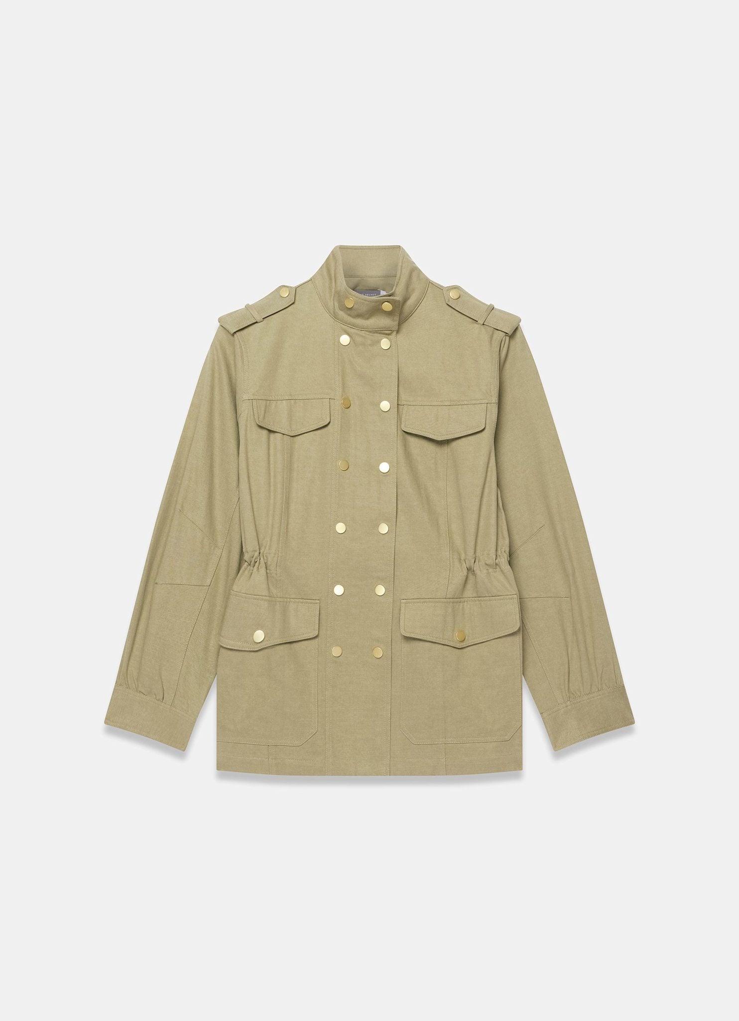 Khaki Washed Pocket Shacket