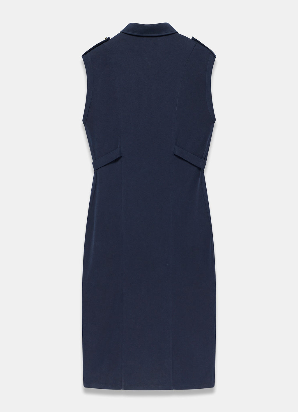 Navy Utility Midi Dress