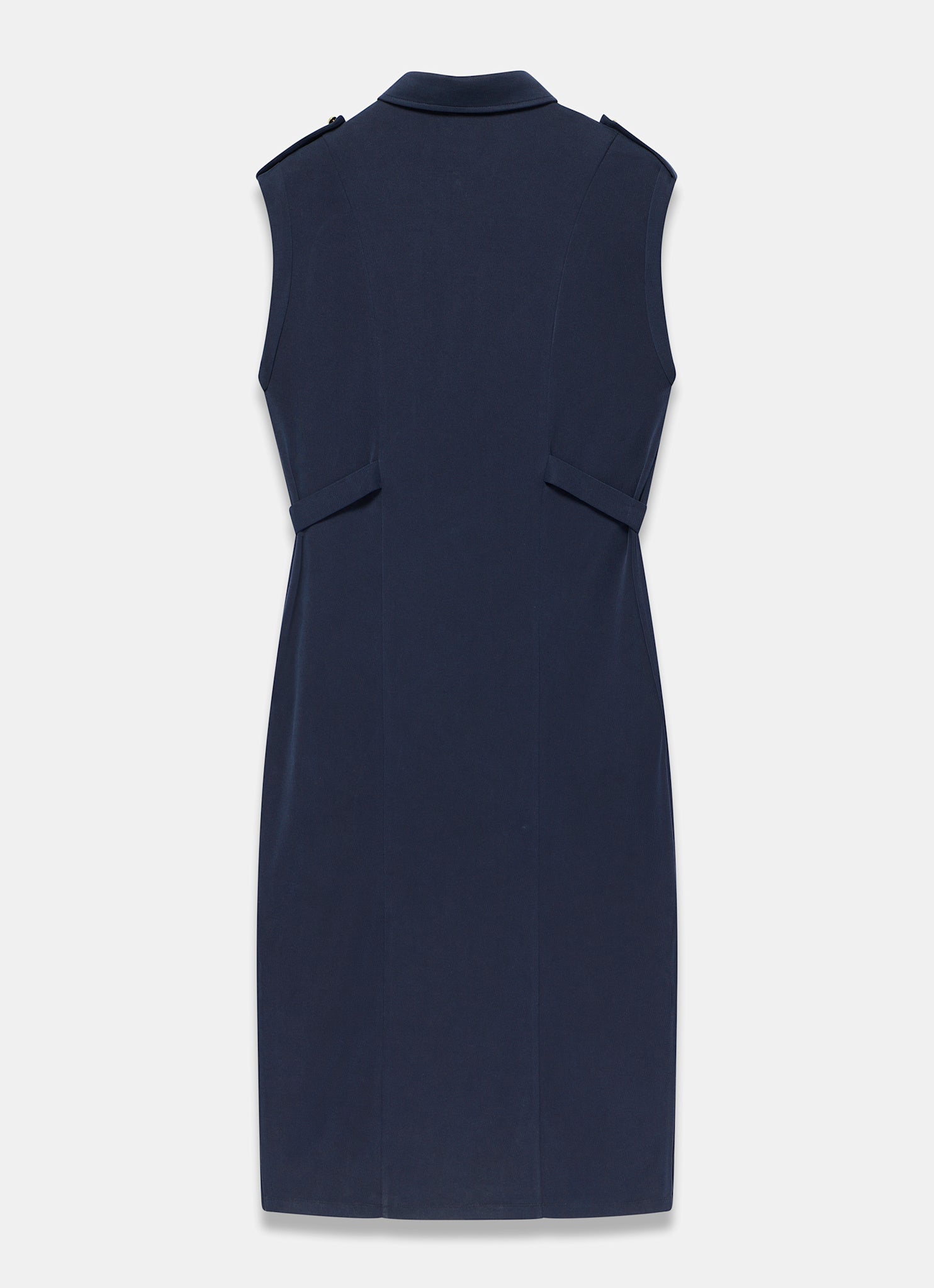 Navy Utility Midi Dress