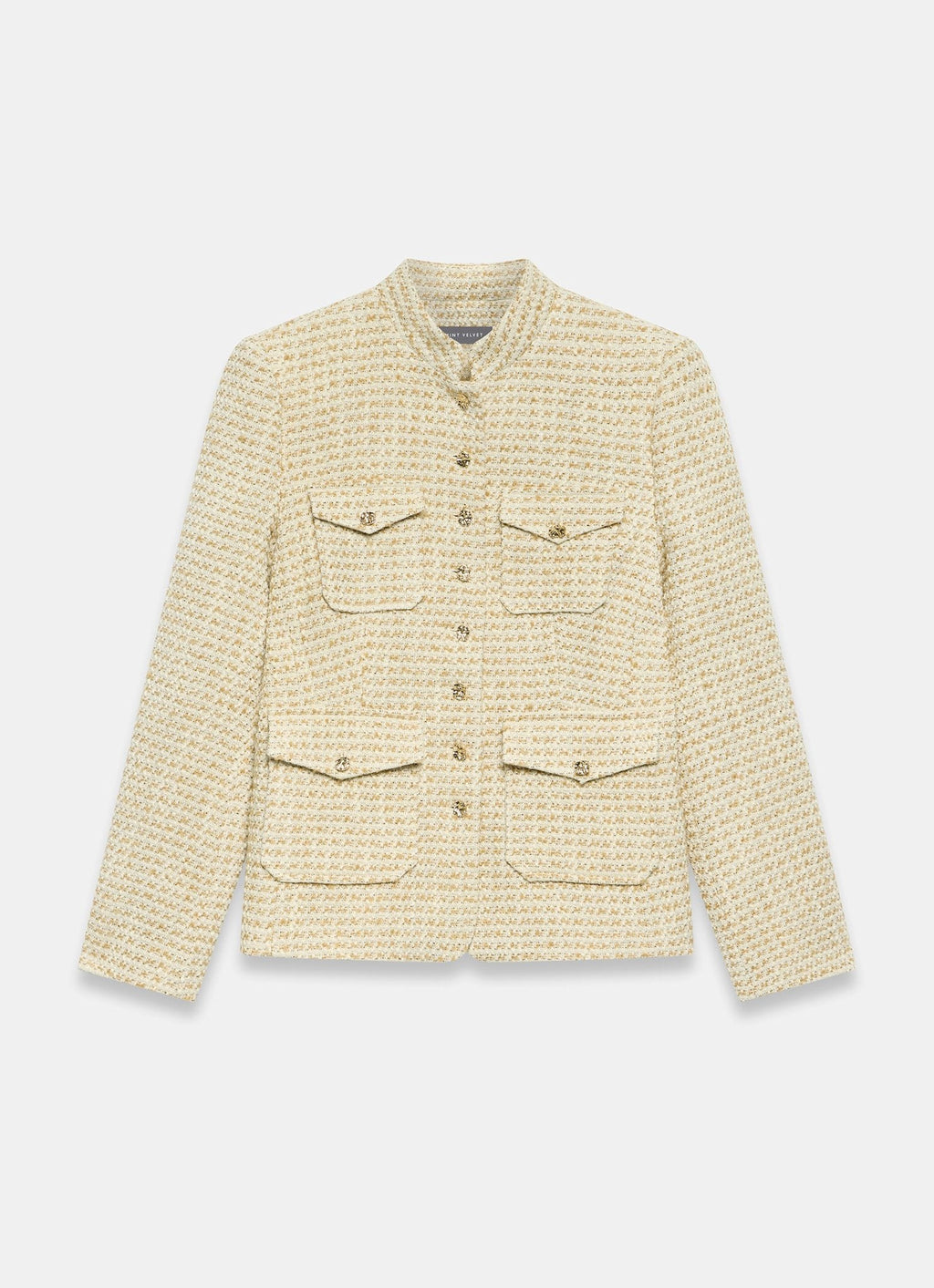Neutral Boucle Pocket Detail Jacket