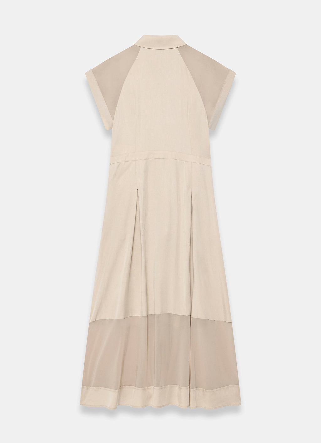 Neutral Utility Midi Shirt Dress