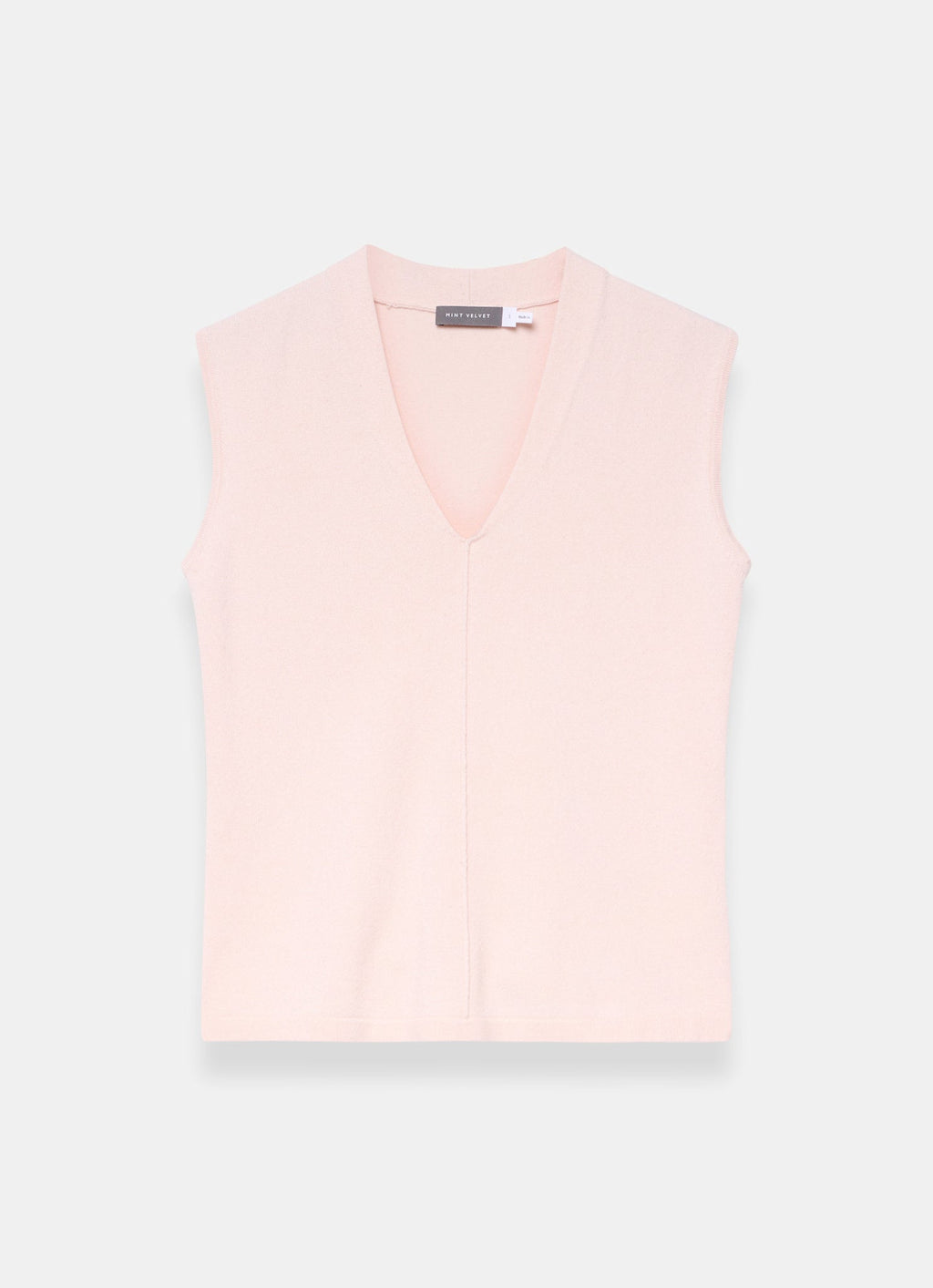 Pink Wool Blend Sleeveless Knit Top