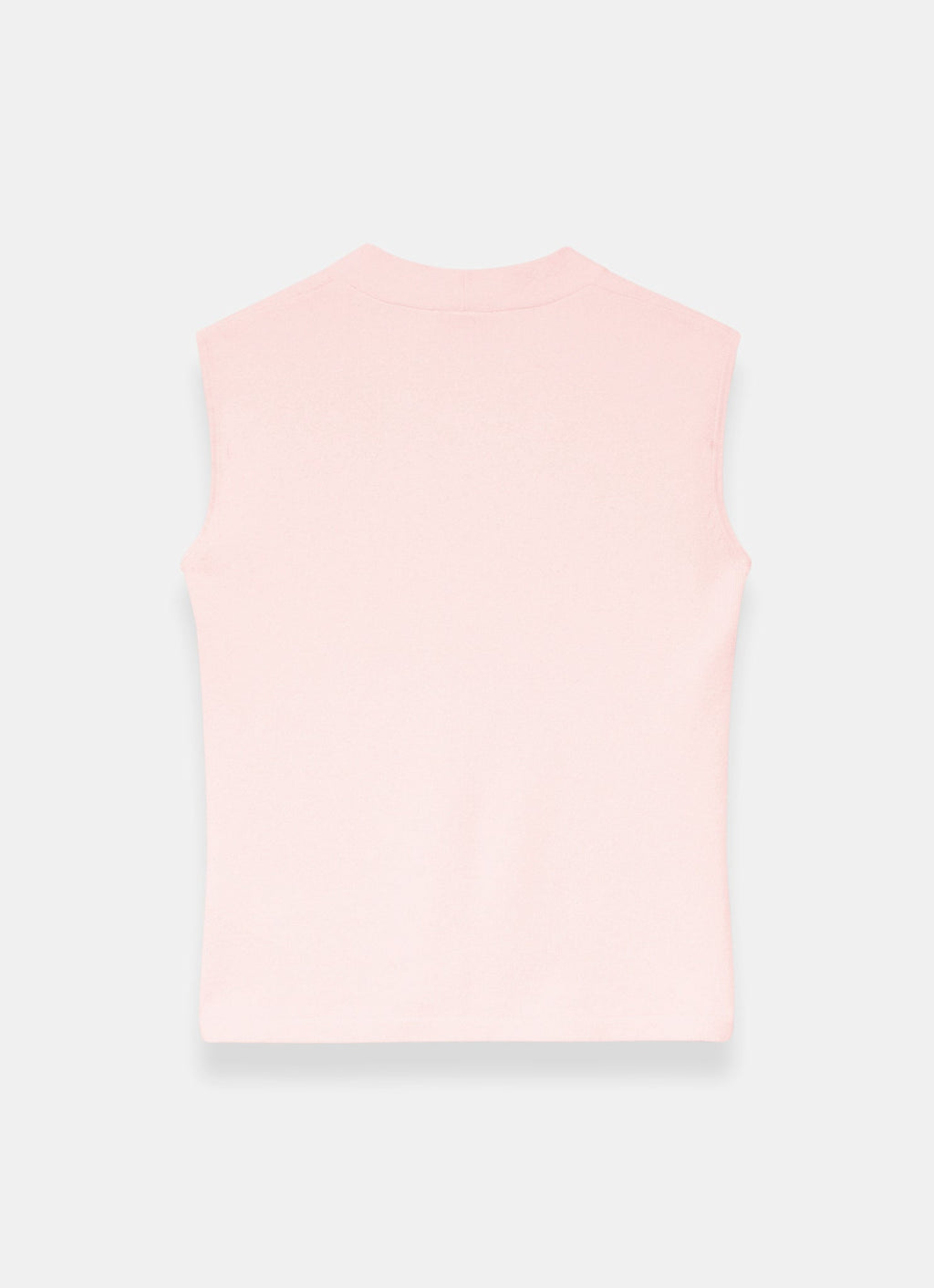 Pink Wool Blend Sleeveless Knit Top