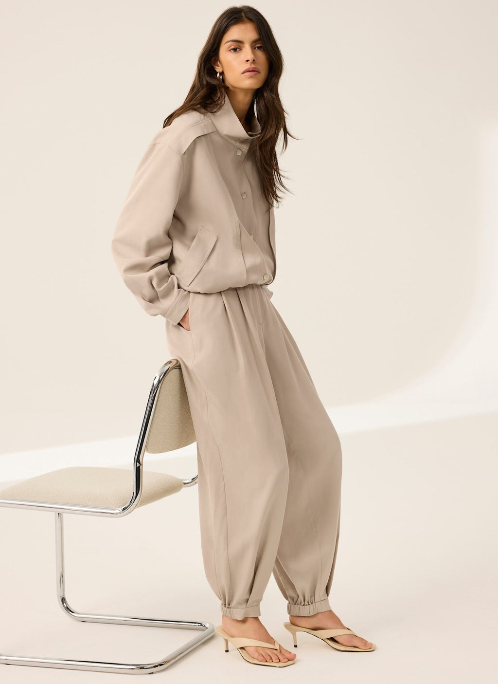 Neutral Bomber Jacket